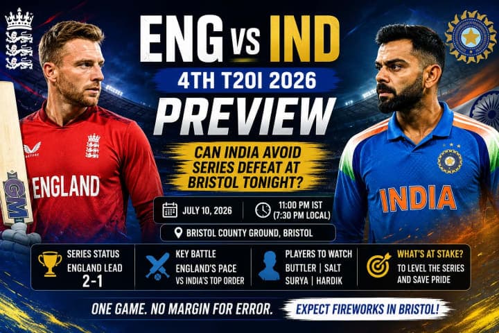ENG vs IND 4th T20I Preview 2026